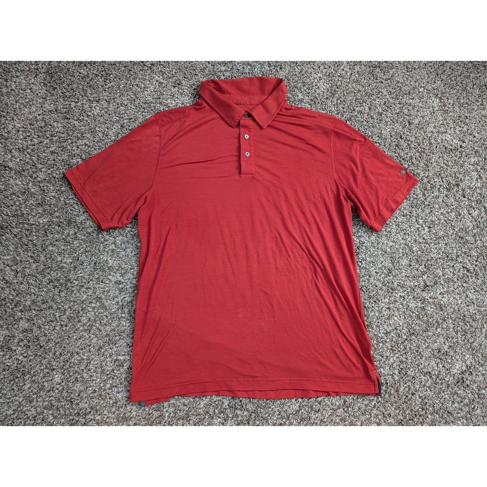 Marmot Performance Polo Shirt Collared Red Men's‎ Size L Soft Knit